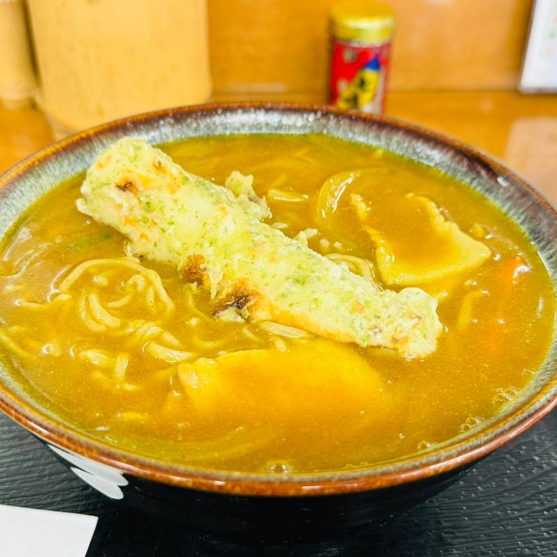 カレー蕎麦＋ちくわの天ぷら(むじな庵本店)