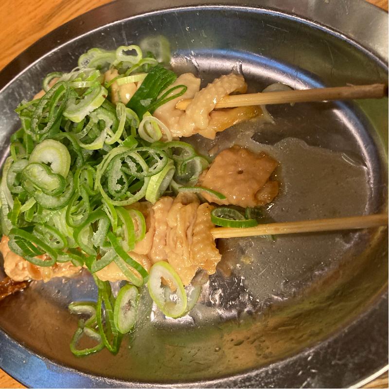 トロトロ煮込んだ鶏皮串(萬福食堂 （まんぷくしょくどう）)