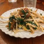 もやしと油かすの坦々炒め