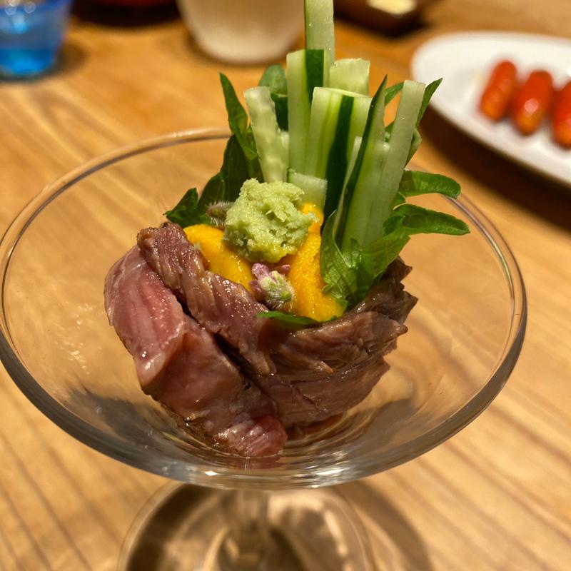 松坂牛うに巻き(船元直送店 居酒屋 満船屋 別邸 HANARE)