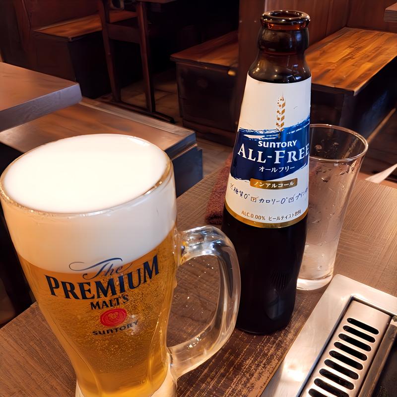 生ビール・オール フリー(月島もんじゃ もへじ 本店)