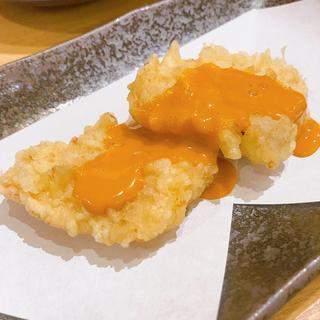 ウニサーモン（2ケ）(天ぷらと寿司 こじま 広島店)
