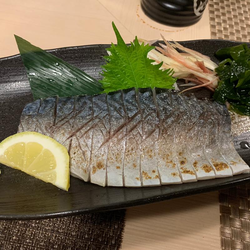 炙りシメサバ(炉端屋 てるてるぼうず)