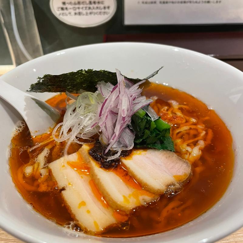 手揉み中華そば　醤油　ラー油トッピング(麦処 八と丁)