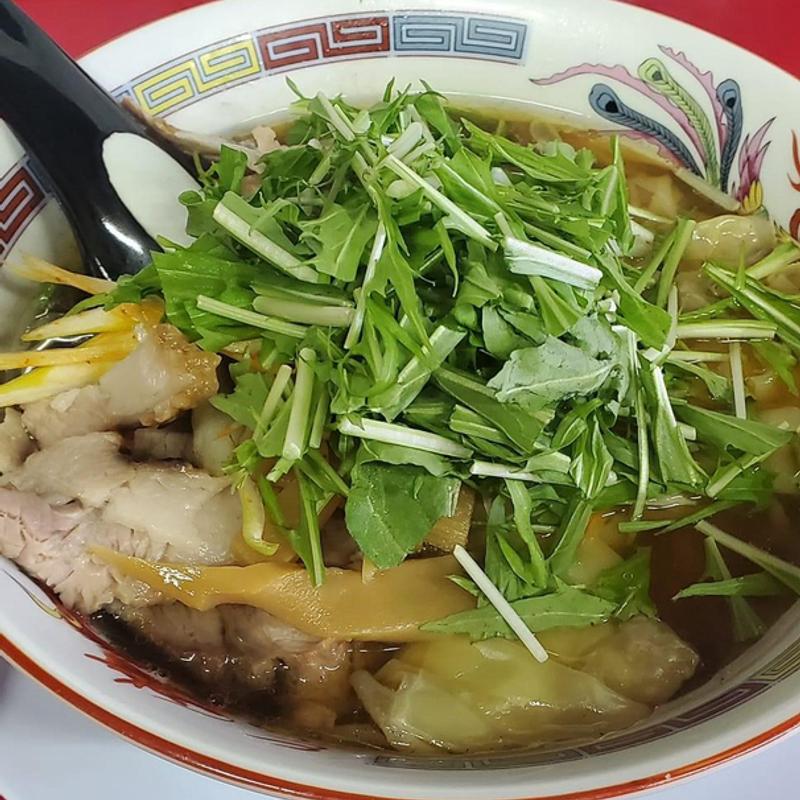 チャーシュー麺 水菜(龍軒)