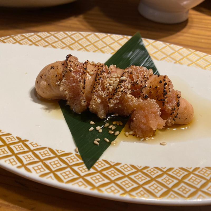 炙り熟成明太(博多もつ鍋 やまや 大阪あべの店)