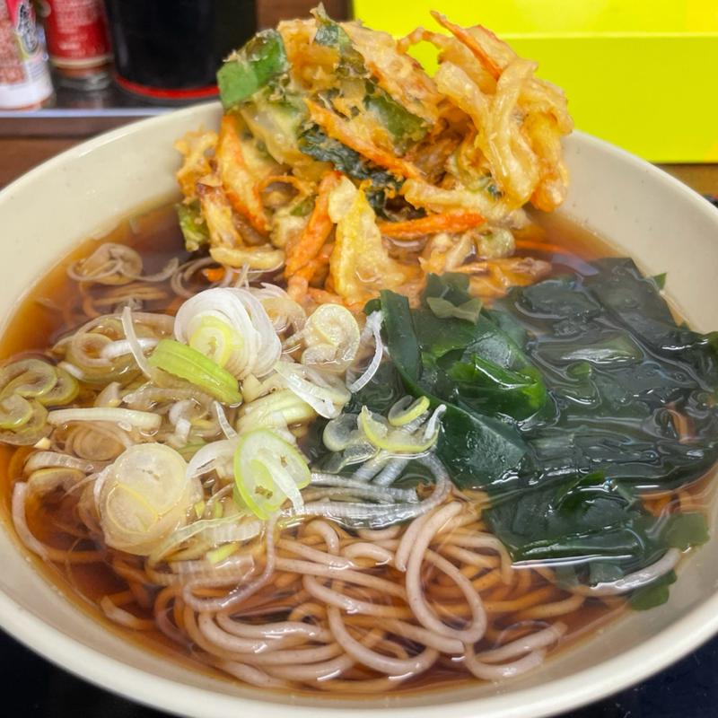 かき揚げそば(山長そば)