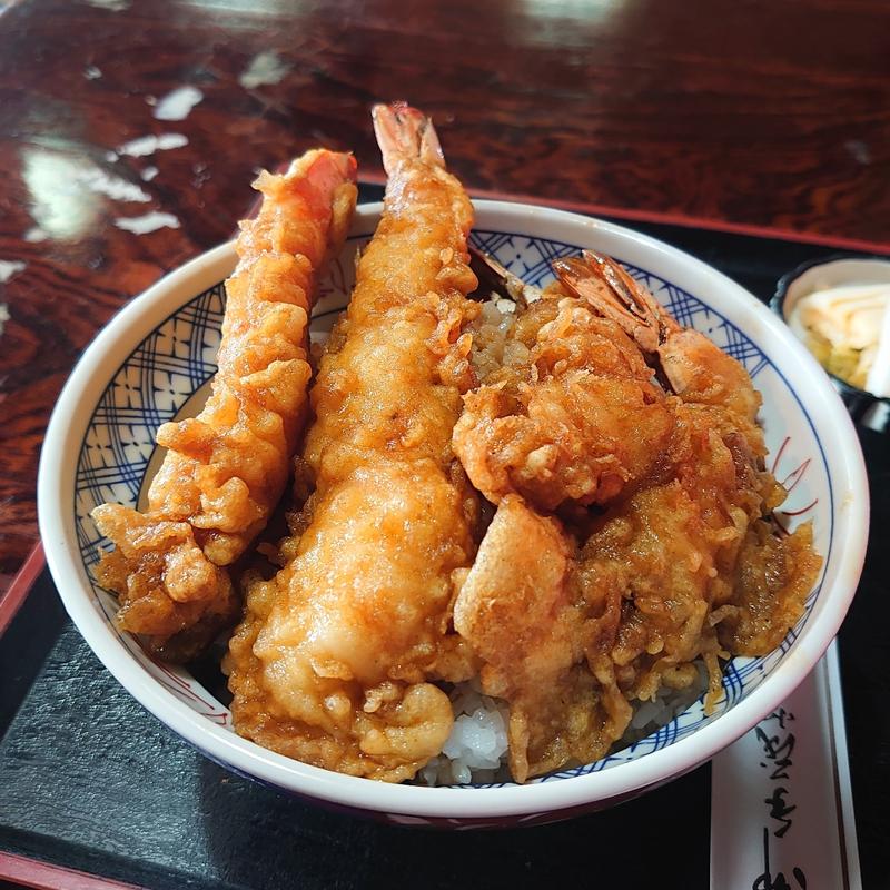 海老天丼＋大盛り(ほたて )