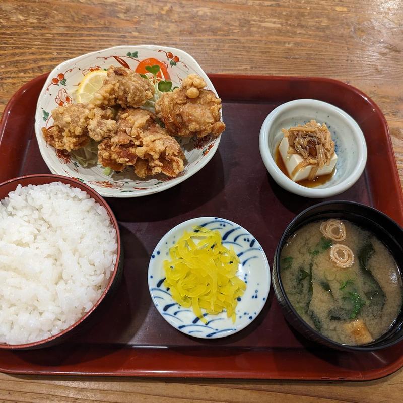 鶏唐揚げ定食(花いち )