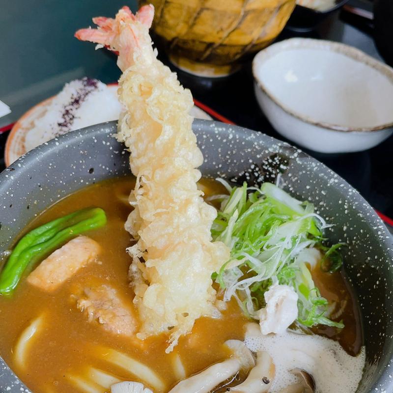 黒豚スープ　カレーうどん(鬼はそと福はうち)