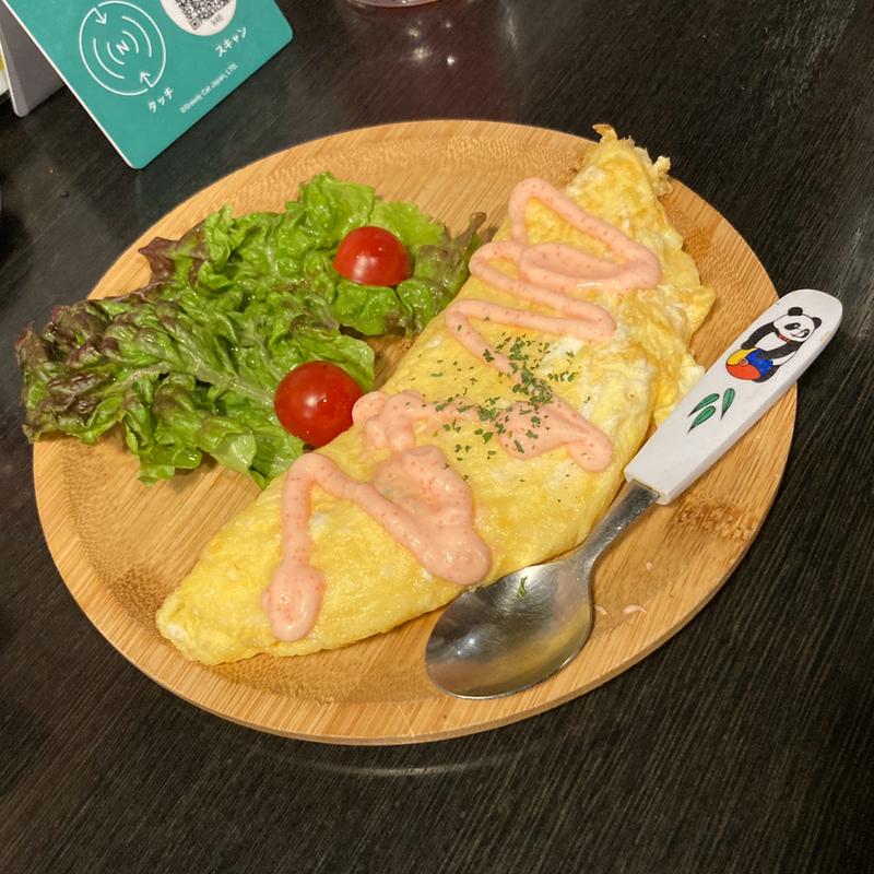 明太チーズオムレツ(大衆ビアホールかっぱ)