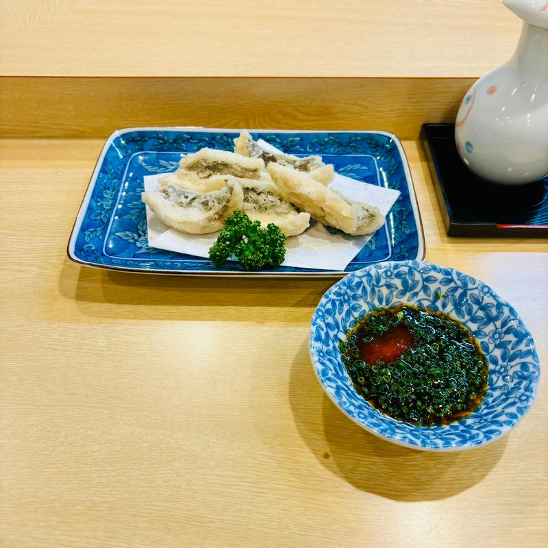 サヨリ天ぷら(錦寿司)