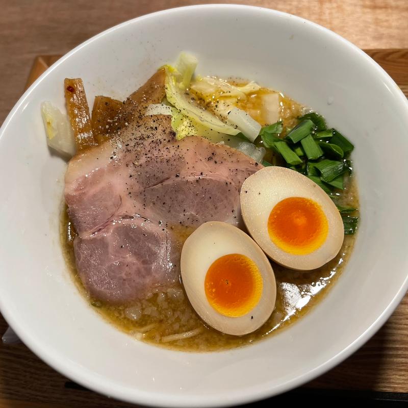 上塩ポタージュ&ミニチャーシュー丼セット(豚骨イタリアンラーメン伊太そば)