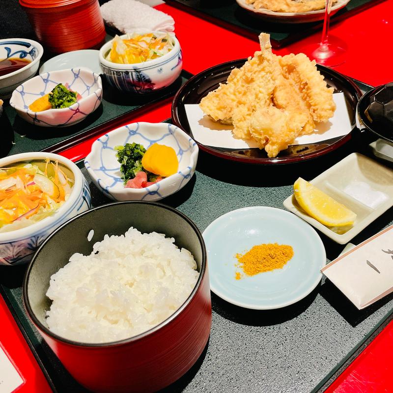 お塩で楽しむ天ぷら膳(銀座 天一 新宿伊勢丹店)