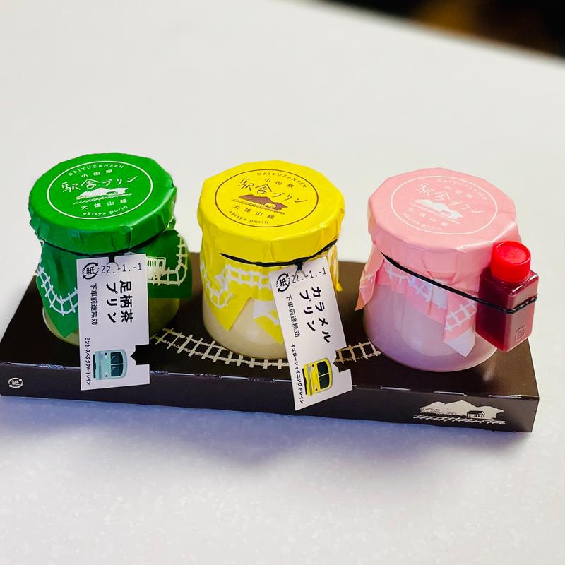 駅舎プリンセット(大雄山線駅舎プリン ２号店（小田原駅自由通路）)