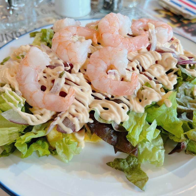 窯出しふっくらフレンチトースト〜エビとアボカド〜(cafe茶豆（ちゃず）/ Cafe 喫茶)