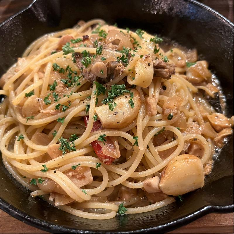 チキンボム〆のパスタ(TOKYO BUTCHERS)