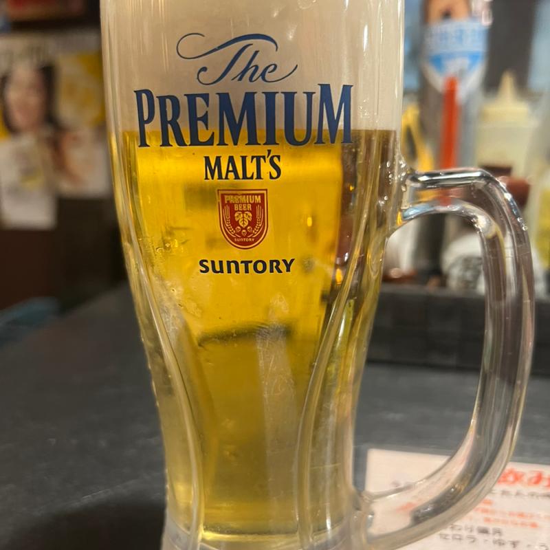 プレミアム生ビール(ほっこり串焼酒場 あし跡)