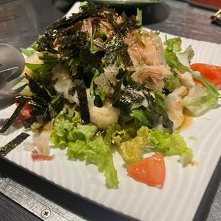 水菜と山芋のサラダ(ほっこり串焼酒場 あし跡 )