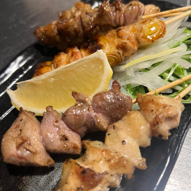 焼き鳥5種(ほっこり串焼酒場 あし跡)