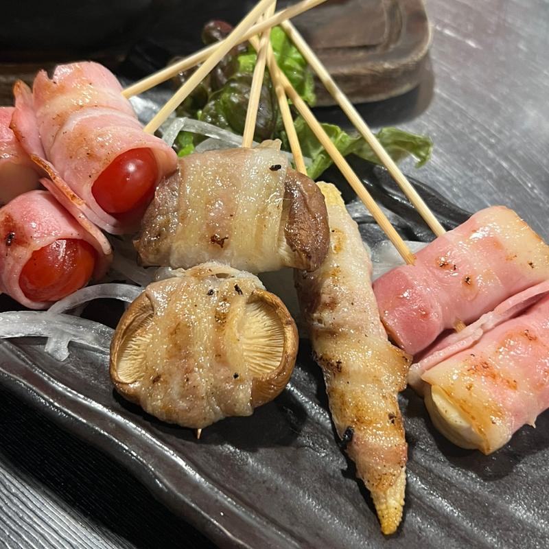 巻き串5種盛り(ほっこり串焼酒場 あし跡)