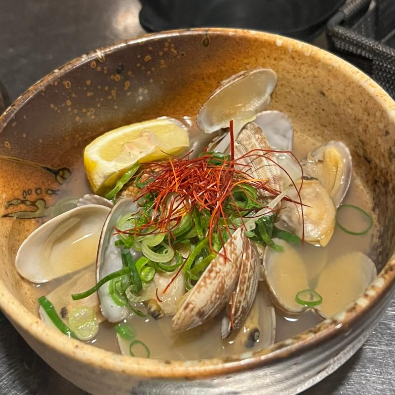 あさりの酒蒸し(ほっこり串焼酒場 あし跡)