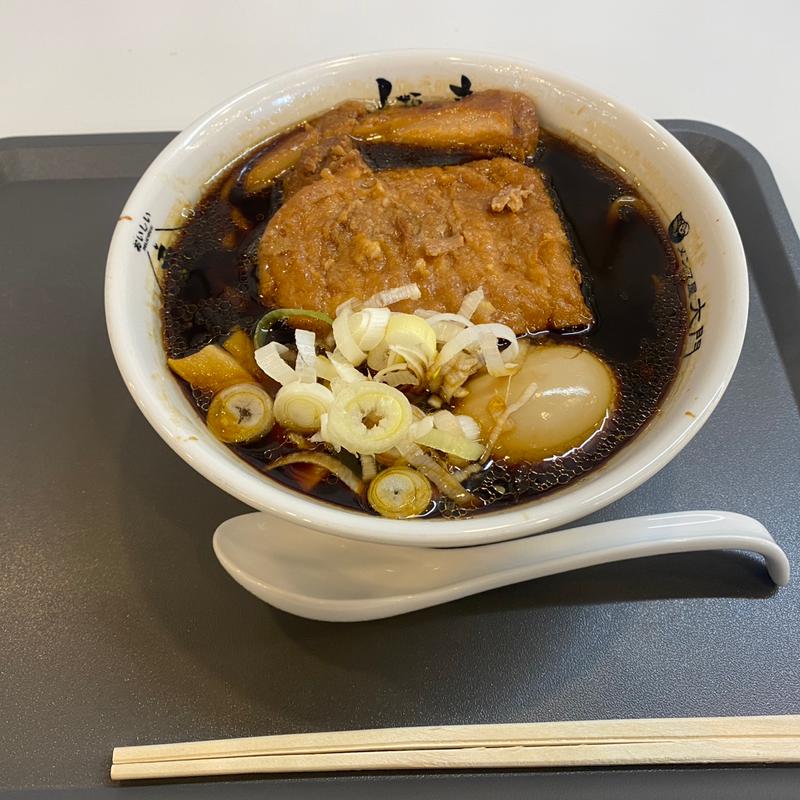 らーめんmicro 世界一極厚チャーシュー(煮卵トッピング)(人類みな麺類 JR名古屋駅・幻の１番線)