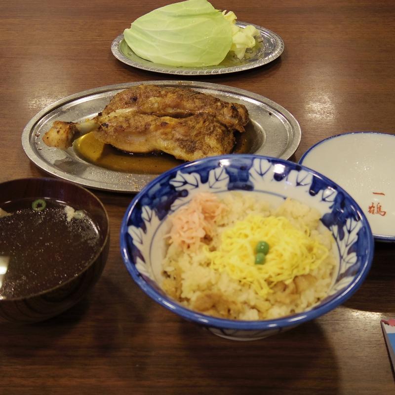 骨付き鳥ひな鳥、とりめし(一鶴 屋島店)