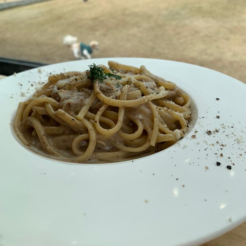 本日のパスタ(with dog coffe)