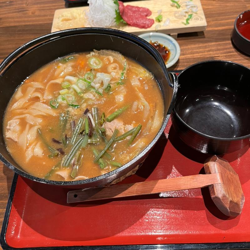 豚肉ほうとう(甲州ほうとう 完熟屋 本店 （甲州　完熟屋(カンジュクヤ)）)