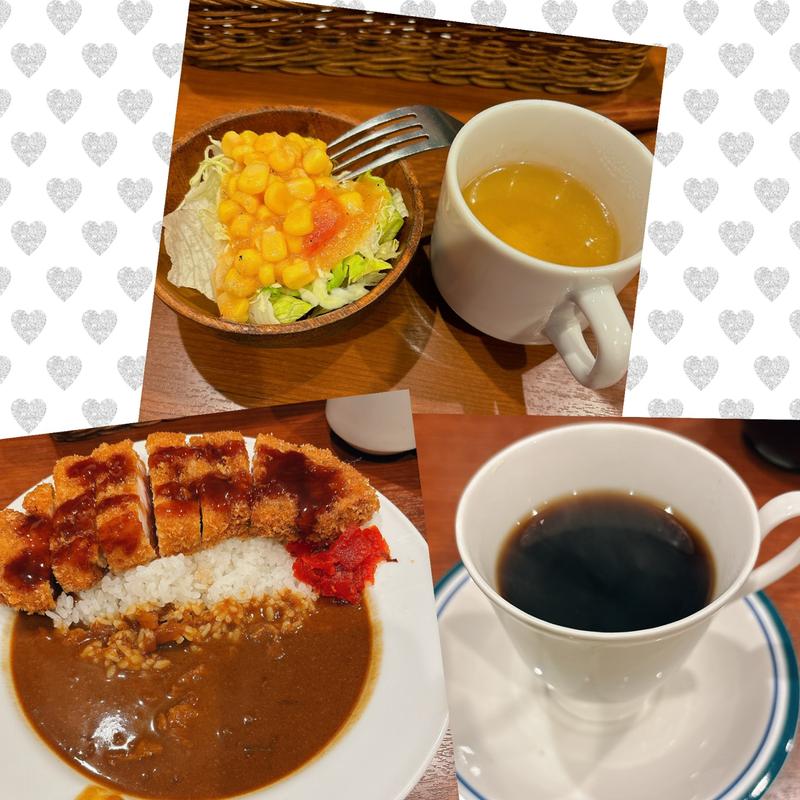 牛すじカツカレー  サラダ・スープ・ドリンクセット(ステーキハウス・ブルズ)