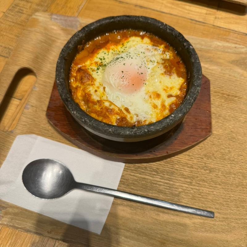 温泉卵のミートドリア(リコッタ イオンレイクタウン越谷)