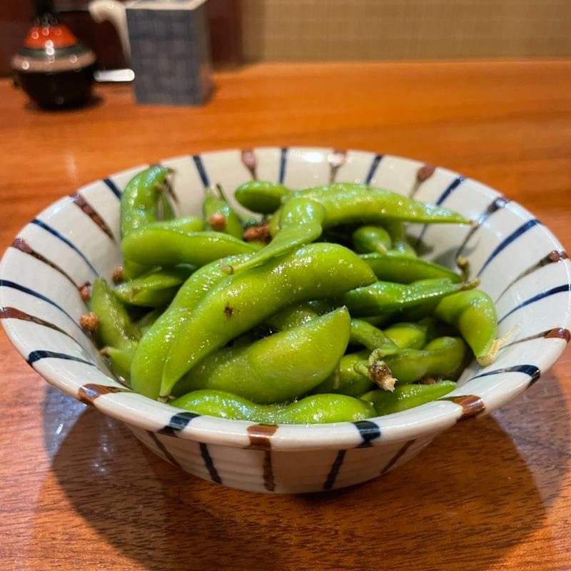 枝豆の浅漬け(蕎麦前　一心)