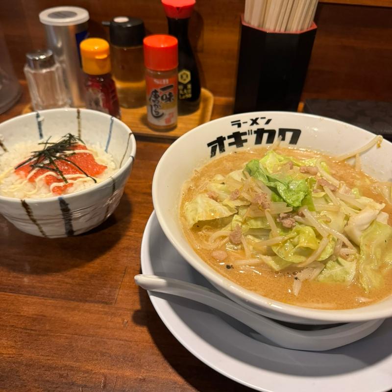 豚骨味噌ラーメン、明太子丼(RA-MEN OGIKAWA 山木戸店  （ラーメンオギカワ）)