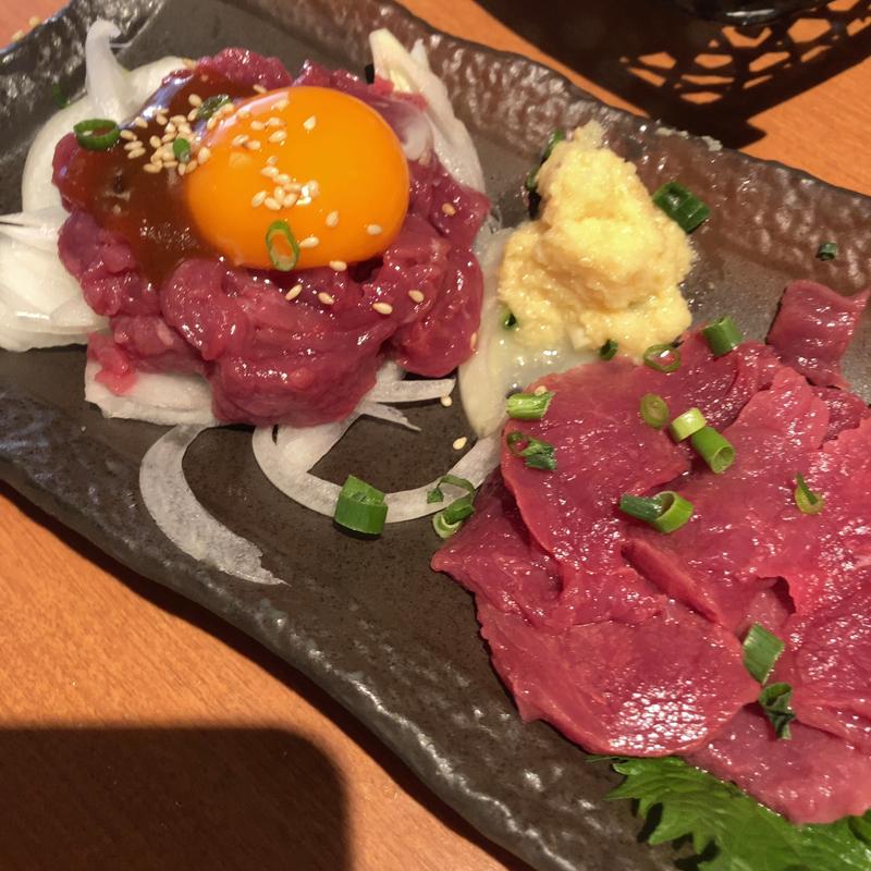 馬刺し盛り合わせ(焼鳥串焼 炭たけ 郡山駅前店)