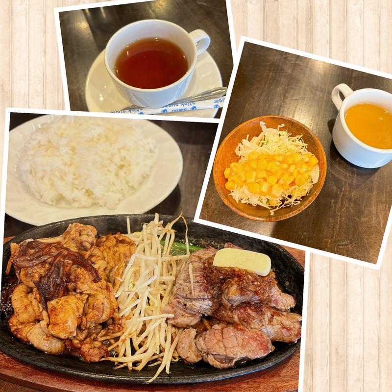 今日のまかないランチ  スープ・サラダ・ドリンクセット(ステーキハウス・ブルズ)