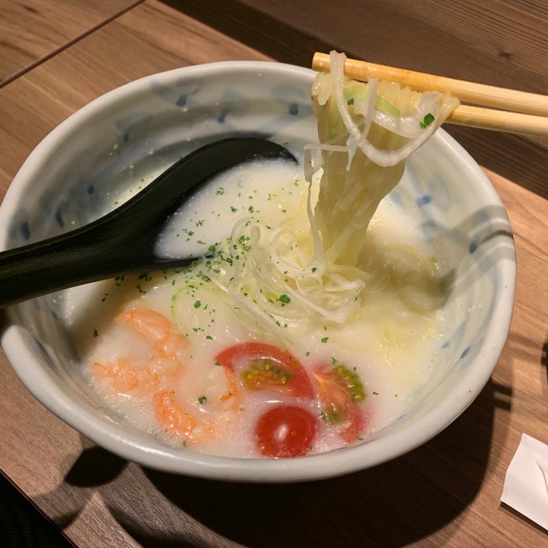 鶏白湯ラーメン(炭串まんてん 京都駅前店)