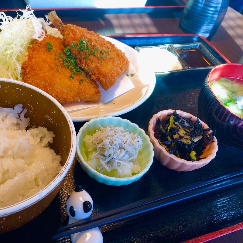 おっきなアジフライ定食(subLime吉祥寺井の頭公園店)