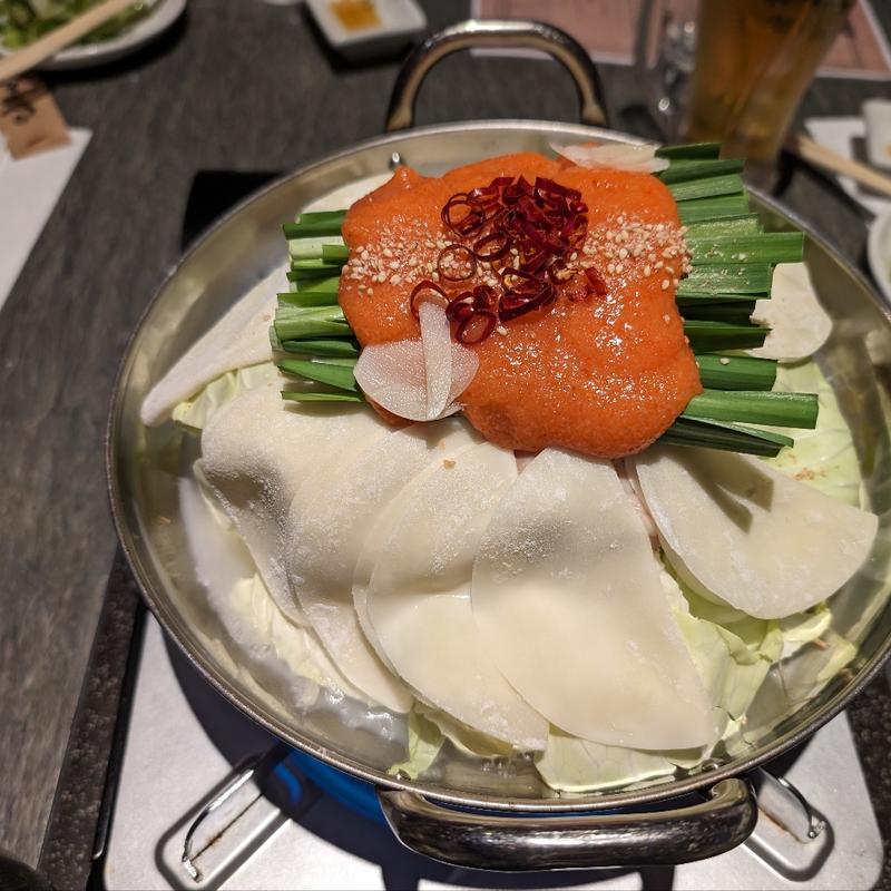 明太子モツ鍋(黒毛和牛と銀座牛タン専門 くろかわ 横浜本店)