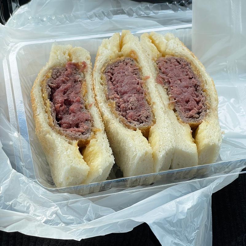 牛かつサンド(持ち帰り)(牛かつ いち華 隠れ家)