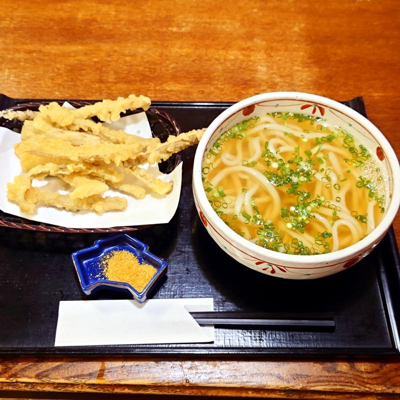ごぼ天うどん(うどん処 たぬき庵)