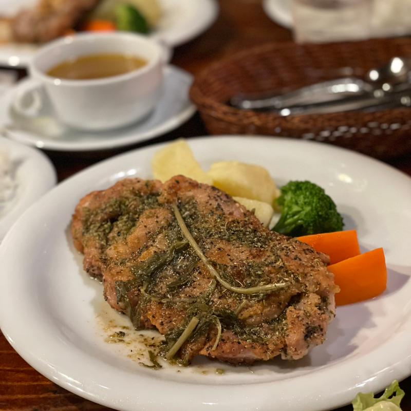 チキンステーキセット 香草焼き(レストランのや)