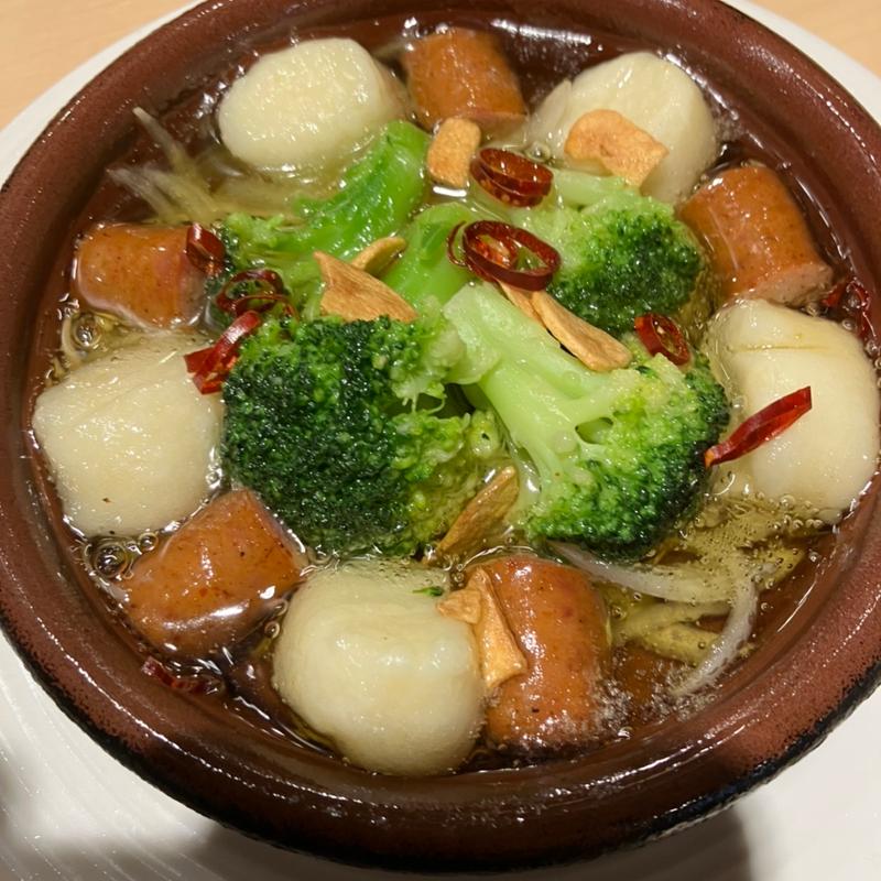 ピリ辛チョリソーとニョッキのアヒージョ(ヱビスバー 札幌アピア店 (YEBISU BAR Sapporo Apia))