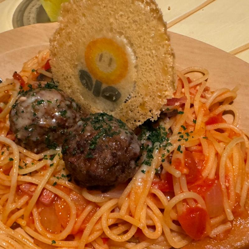 ファイアフラワー・スパゲティ ～ミートボール&トマトソース(キノピオ・カフェ)