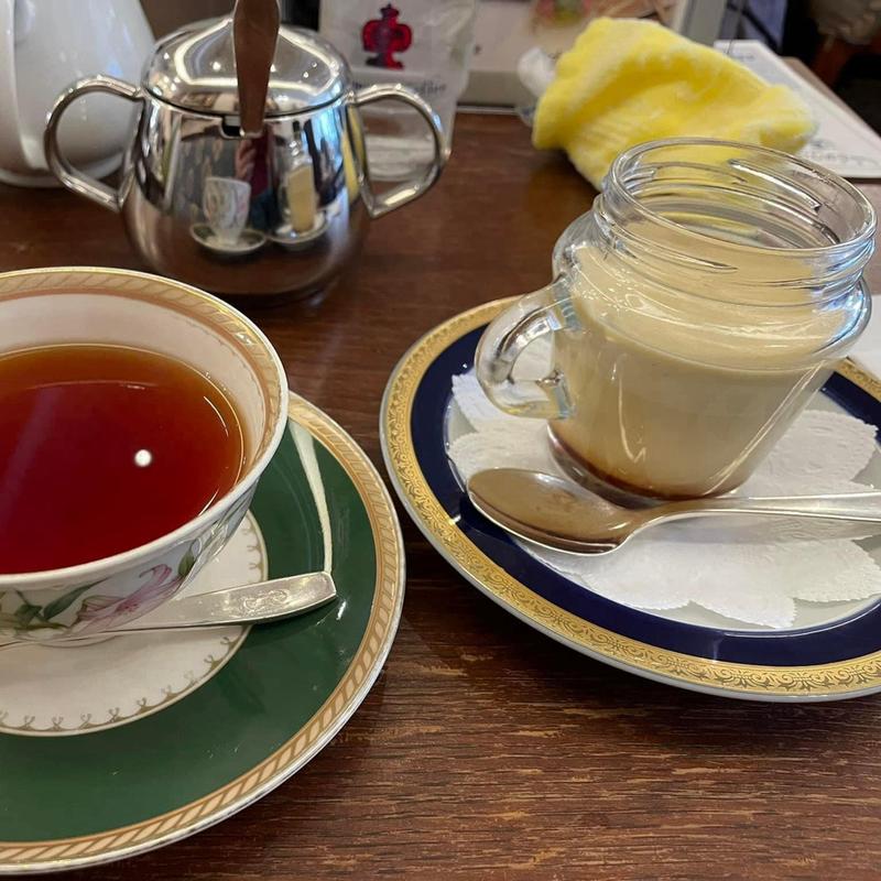 氷上のミルクプリン(北野坂にしむら珈琲店)