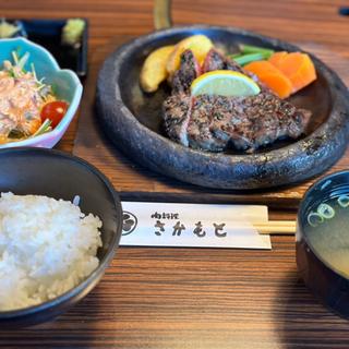 赤身ステーキ定食(肉料理 さかもと 藤井寺店)