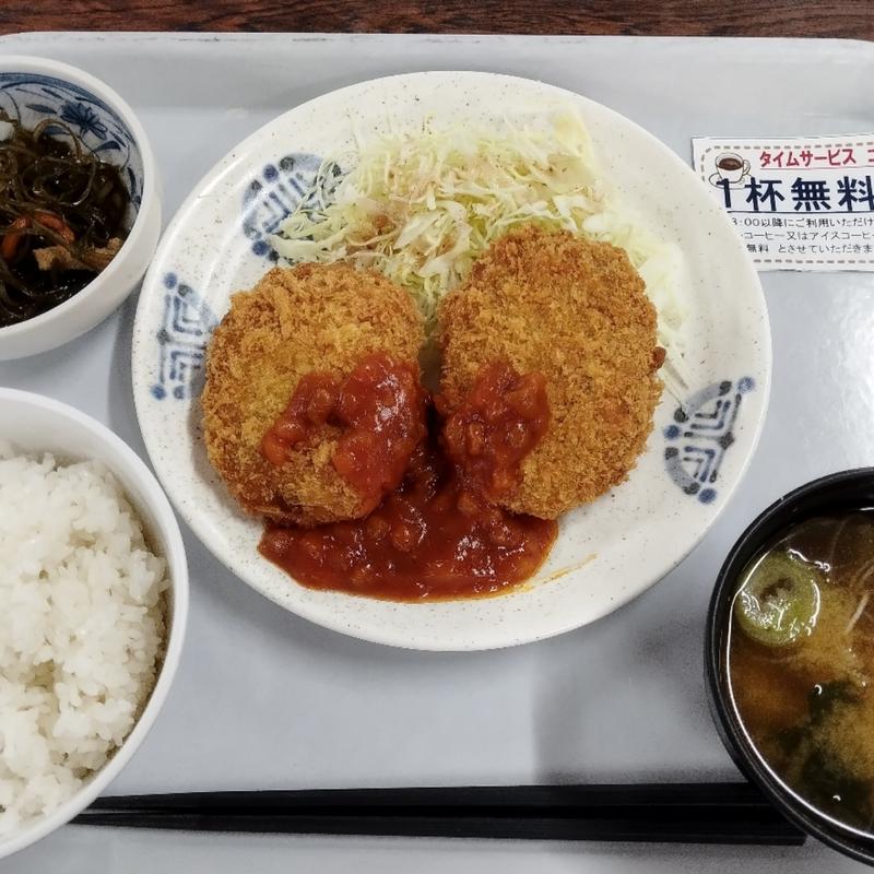 B定食(ビーフコロッケ ミートソース)(葛飾区役所　食堂 )