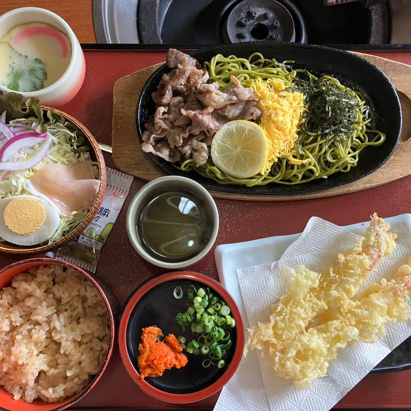 瓦そば定食(本家 山賊鍋 飯塚店)