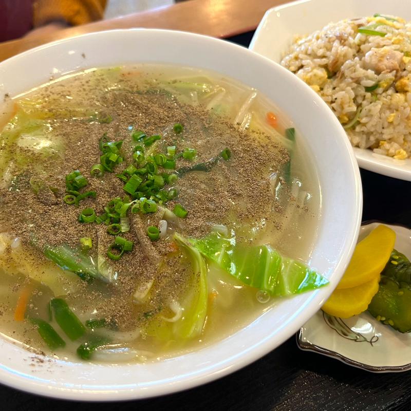 コショウあんかけチャーハンセット(らーめん チューリップ)