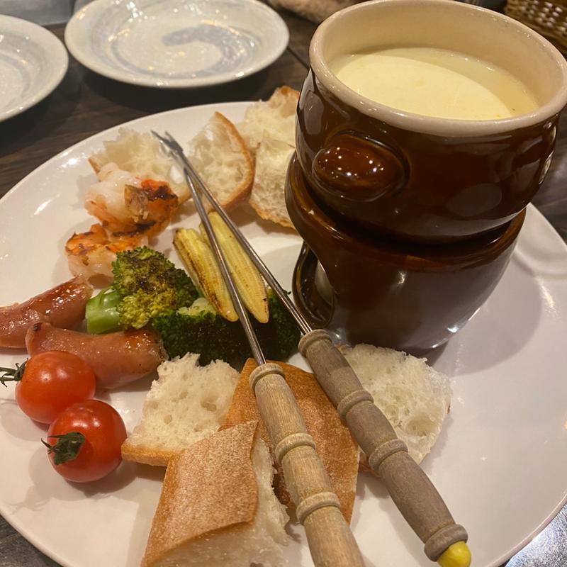 クリームフォンデュ(ワイン食堂羊の家ア・ラ・ヴァントーズ)